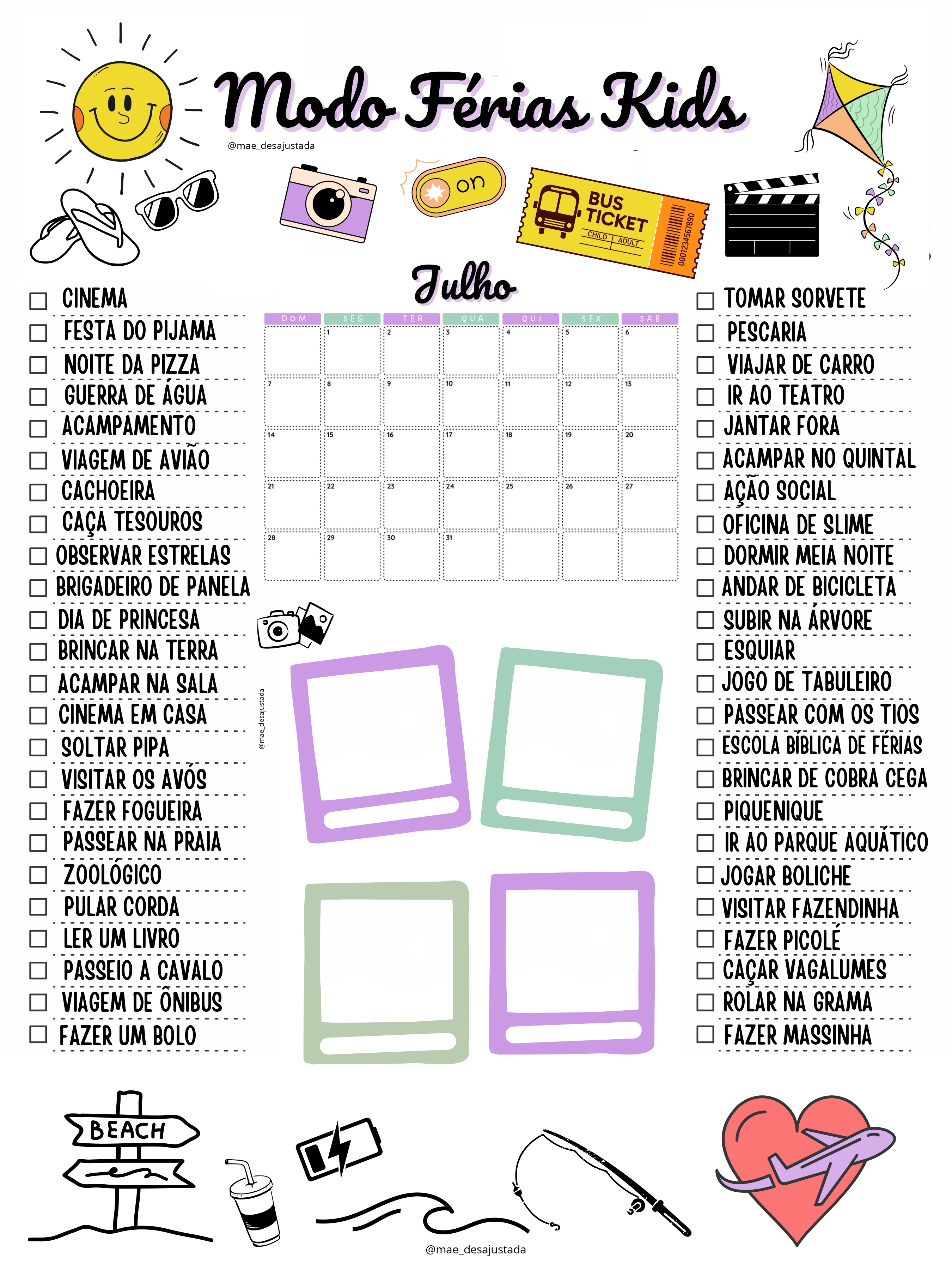 Poster Modo Férias Kids